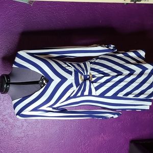 Liz Lange Navy and White Striped Dress